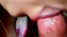 She Sucks Her Man Till He Cum In Her Mouth - Homemade