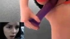 Girl Dildoing In The Shop