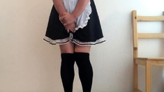 Cute Japanese Maid Pees Herself