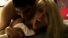 Hot white girl banged by arab mus from behind