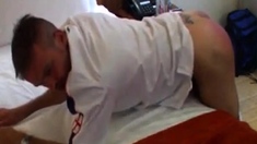 Fag loves spanking