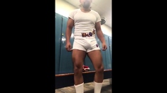 Big black cock in gym