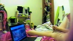 Asian Stepmom Masturbates On Porn