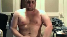 sexy chub jerking off