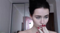 Beautiful Teen Brunette Jessica Sinn Masturbates