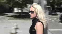 Amateur blonde slut outdoor banging following picnic