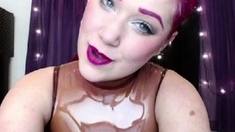 Amateur striptease and Solo masturbation