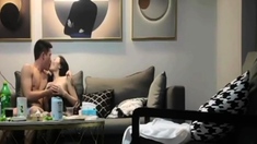 Amateur Asian whore banged on cam