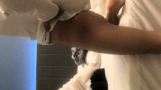Cute amateur Asian web cam girl teases her great body