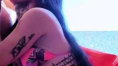 Small titted brunette amateur anal nailed at home