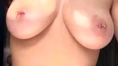 Blonde with Big Boobs Gives Blowjob to Her Dildo on Liv more