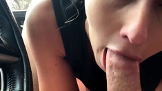 Wet and messy amateur blowjob and handjob