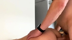 Brunette amateur webcam babe pleases pussy