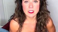 Busty brunette solo masturbation