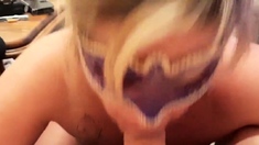 Beautiful French Babe Sucks a Big Cock