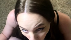Hot Brunette Girlfriend POV Blowjob