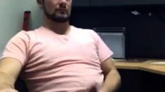 Big-cocked Amateur Jerks Off