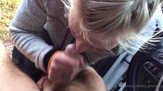 Blonde Amateur GF Blowjob With Cumshot