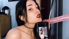 Stacked brunette goes solo toys and masturbation