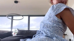 blond and her solo masturbation