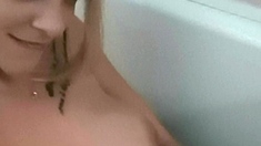 Big boobs webcam slut toys her asshole