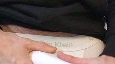 Hot solo twink jerking big cock