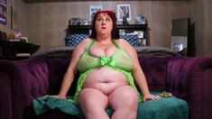 Redhead BBW with Big Boobs Blowjob Tittyjob Facial