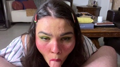 Double amateur blowjob with titjob