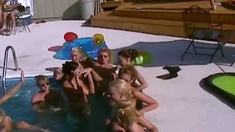 Coed amateur teens group sex in dorm room