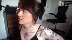 Katie amateur brunette girl toying pussy with a vibrator