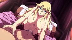 Dominatrixes and sperm showers in a hentai anime movie