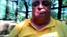 Grandpa Stroking on Webcam