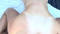 Beautiful blonde amateur anal fucked POV