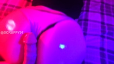 Sexy hottie Anetta Keys enjoys a solo toy masturbation