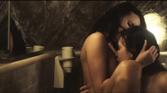 Two Hot Brunette Lesbians Lick And Suck Each Other