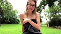 Solo masturbation of a beautiful amateur blonde