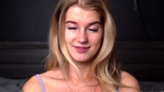 Horny Blonde In Solo Masturbation