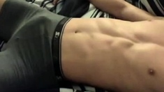 Muscular Hunk Cums In His Underwear Hands-free