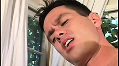 Hot Blonde Guy And Sexy Brunette Stud Take Turns Fucking Each Other's Asses