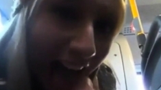 Public Bus Hand Job And Cum