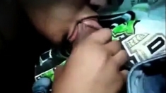 Amateur Blowjob car