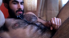 full hairy young man cum in mouth