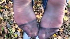 cum on german milf nylon soles