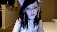 Teen In Short Jeans Anal Toying On Webcam
